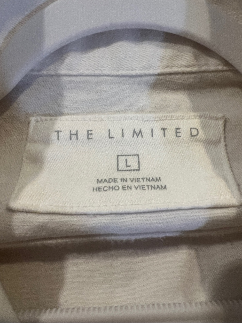 The limited brandCream-White Denim Jacket for Women size large - Picture 9 of 9